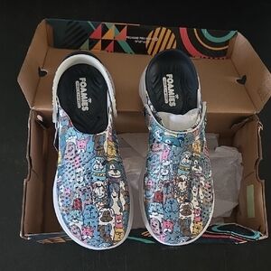 BNIB Skechers Foamies Cartoon Dog Print Womens Slides. OBO